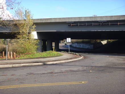 NE 117th St sidewalk to park entrance – NE 117th St intersects with NE Hwy 99 – no curb cuts